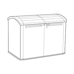 Store-It-Out Ultra Opbergbox - 2000L - Bruin