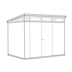 Cortina Shed 9x7ft - Grey