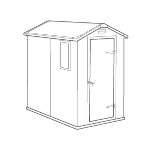 Manor Shed 6x4ft - Grey