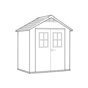 Oakland Shed 7.5x4ft - Grey