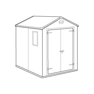 Manor Shed 6x8ft - Grey