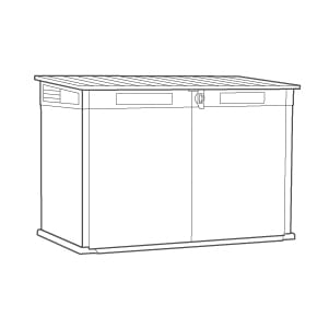 Premier Jumbo 2020L Storage Shed - Light Grey