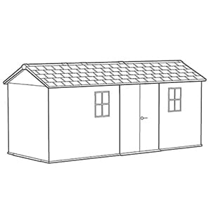 Newton Plus Shed 17x7.5ft - Grey