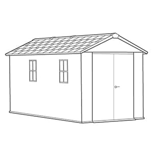 Newton Plus Shed 7.5x15ft - Grey