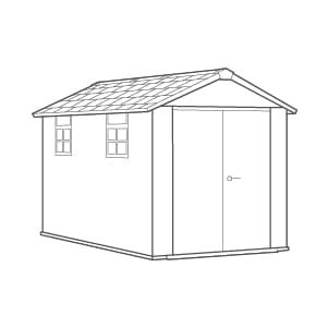 Oakland Shed 7.5x13ft - Grey