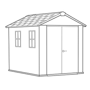 Newton Plus Shed 7.5x9ft - Grey