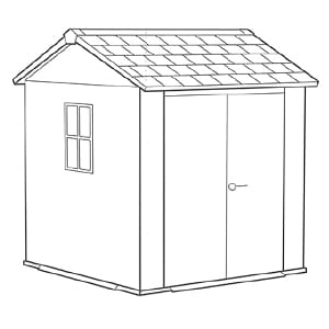 Newton Plus Shed 7x7.5ft - Grey