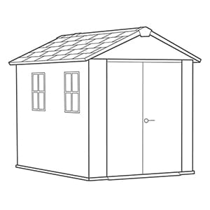 Newton Plus Shed 9x7.5ft - Grey