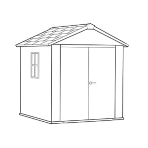 Newton Plus Shed 7.5x7ft - Grey