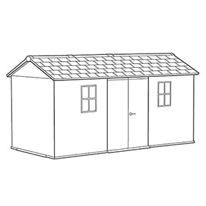 Newton Plus Shed 15x7.5ft - Grey