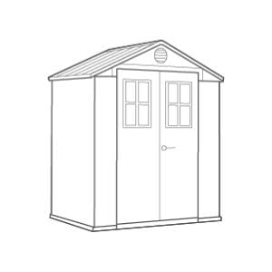 Darwin Shed 6x4ft Double Door - Green