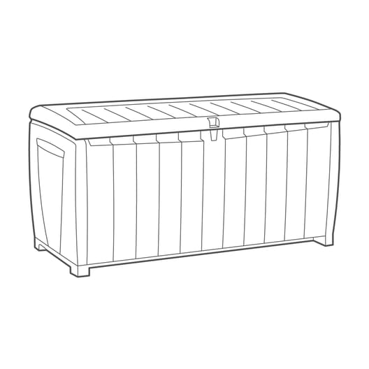 Novel Black 90 Gallon Storage Deck Box Keter US