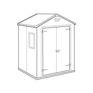 Manor Shed 6x5ft - Grey