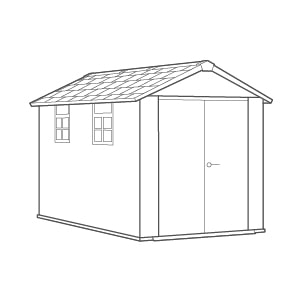 Oakland Shed 7.5x11ft - Grey