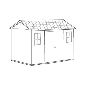 Oakland Shed 11x7.5ft - Grey