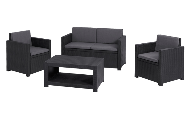 Monaco 4 Seater Lounge Set - Grey