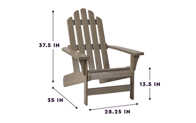 Brown Premium Ozark Resin Adirondack Chair - Keter US