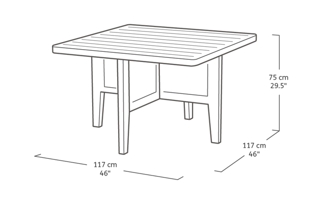 Santiago 8 Seater Dining Set - Grey