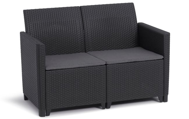 Conjunto de exterior de 4 plazas Marie - Negro