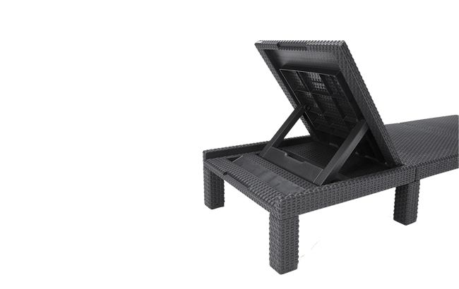 Keter Daytona Deluxe Sun Lounger Grey Keter UK