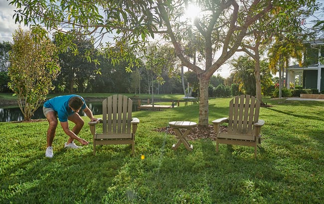 Brown Premium Willoughby Folding Adirondack Chair - Keter US