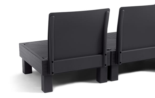 Sillón individual de exterior de 1 plaza Elements - Negro