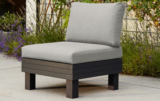 Sillón individual de exterior de 1 plaza Elements - Negro