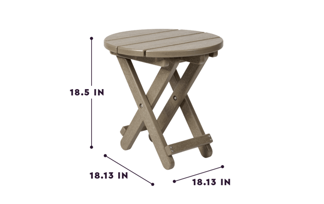 Brown Lakeside Round Small Outdoor Side Table - Keter US