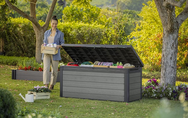 Cortina Graphite 150 Gallon Storage Deck Box - Keter US