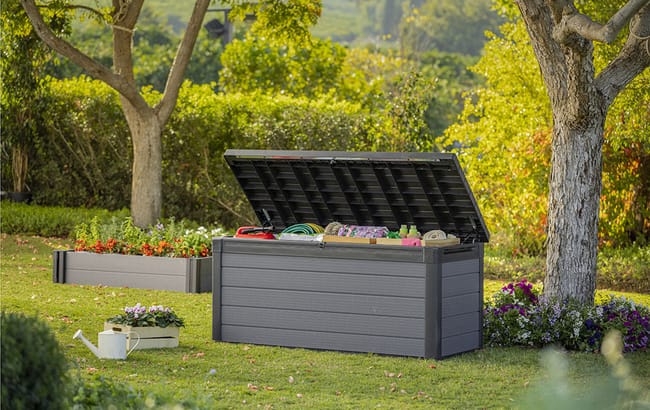 Cortina Graphite 150 Gallon Storage Deck Box - Keter US