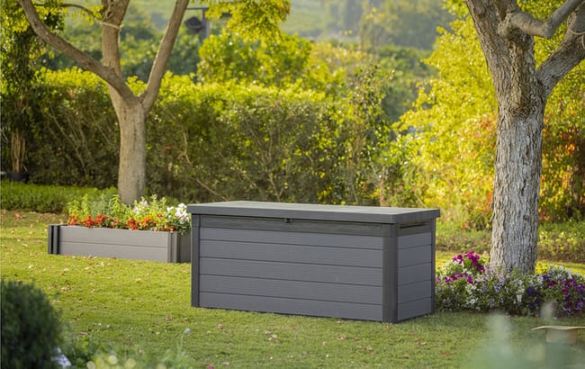 Cortina Graphite 150 Gallon Storage Deck Box - Keter US