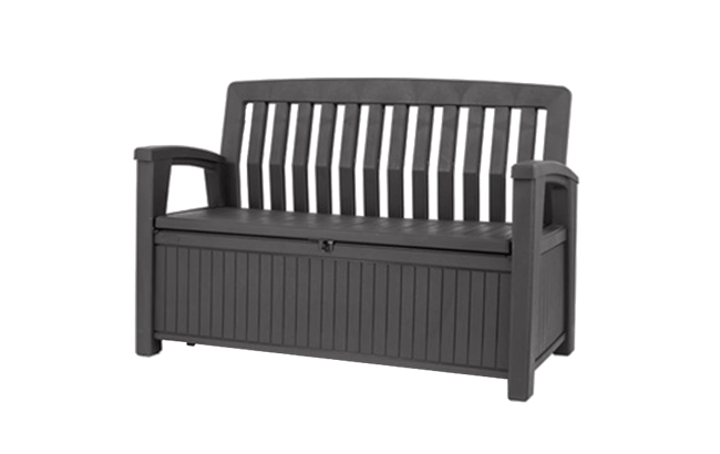 Banc de jardin avec coffre 227L - Anthracite