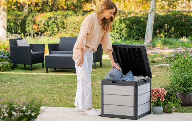 Denali Grey 30 Gallon Storage Deck Box - Keter US