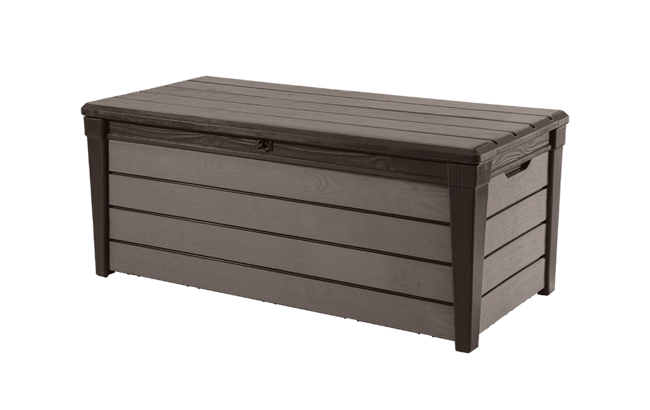 Brushwood Brown 120 Gallon Storage Deck Box - Keter US