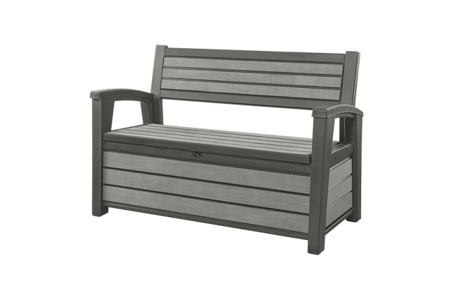 Hudson 227L Storage Bench - Grey