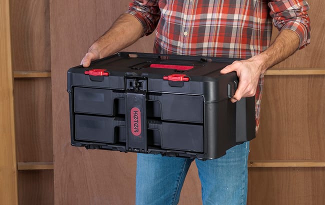Acheter la boîte à outils à 2 tiroirs Stack & Roll noire – Keter Canada