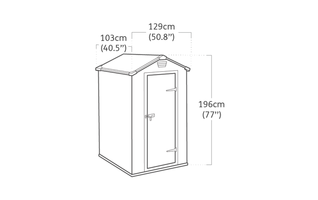 Manor Shed 4x3ft - Grey