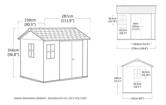 Outdoor Storage Shed - Newton Plus Shed 7.5 x 9ft - Keter US