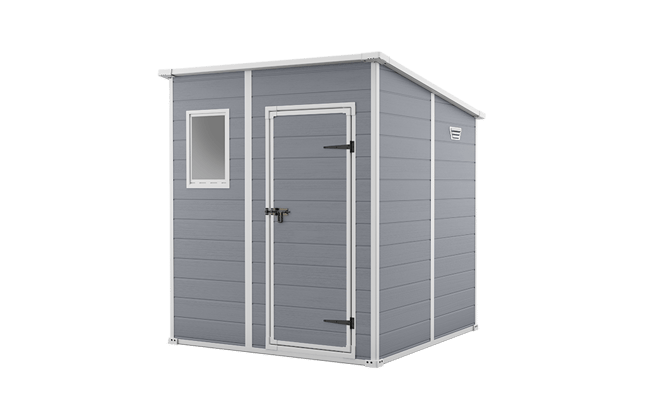 Caseta de exterior Manor Pent 6x6 - 183,5x185x200,6 cm y 3,1m2 - Gris