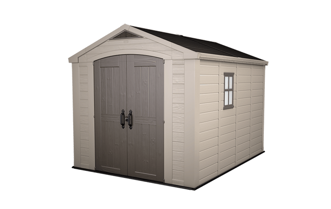 Factor 8x11 Gartenhaus - 256,5x331,5x243 cm - Braun