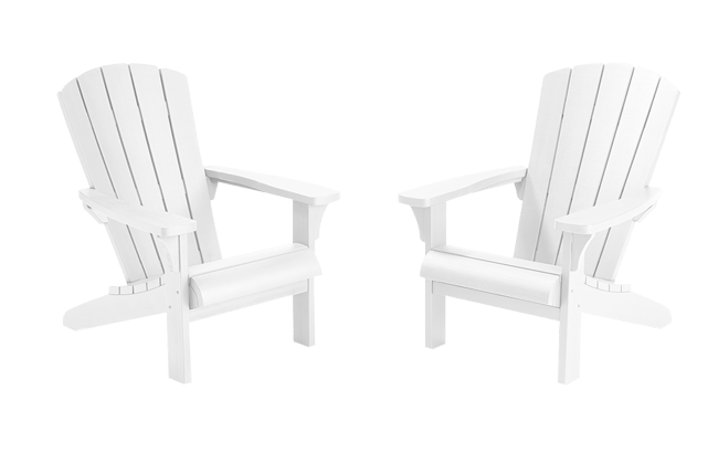 Troy Adirondack Tuinstoel - set van 2 - 81x80x96,5cm - Wit