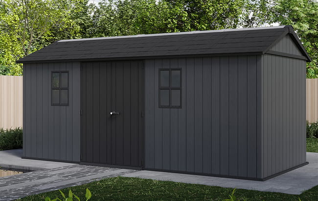 Newton Plus Shed 7.5x17ft - Grey