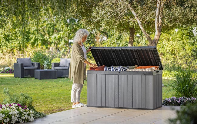 Darwin Grey 150 Gallon Storage Deck Box - Keter US