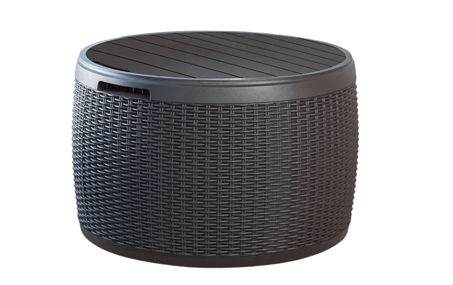 Circa Grey Rattan 37 Gallon Storage Deck Box - Keter US