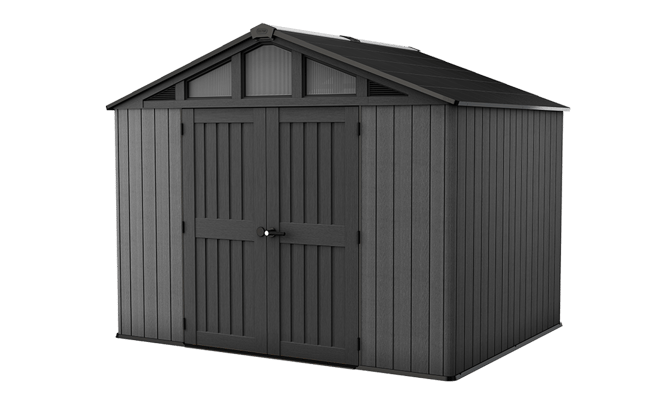 Caseta de exterior Stronghold 10x8 - 243x305x251 cm y 7,4 m2 - Gris