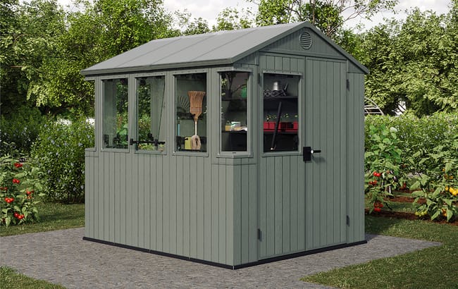 Darwin Potting Shed 6x8ft - Green