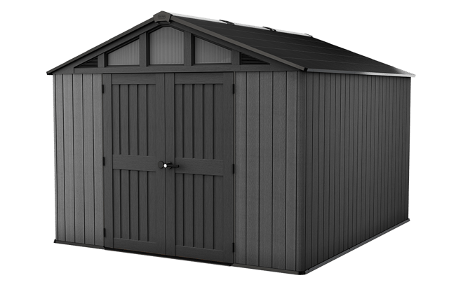 Caseta de exterior Stronghold 10x11.5 - 350x305x251 cm y 10.7 m2 - Gris