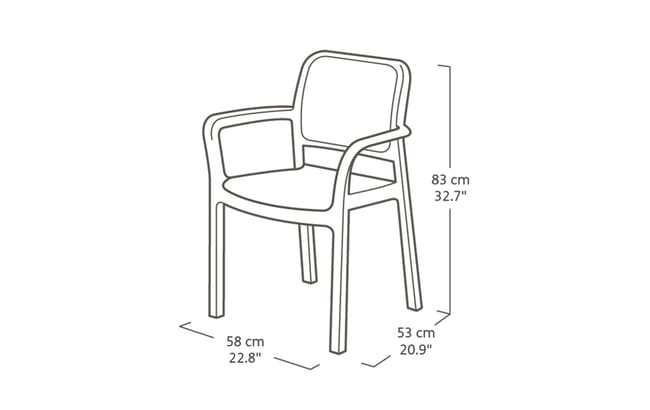 Chaise Tisara - Lot de 6 - Anthracite