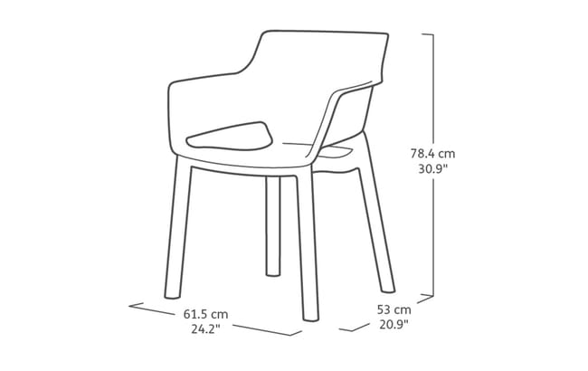 Elisa Dining Chair Set of 6 - Grey