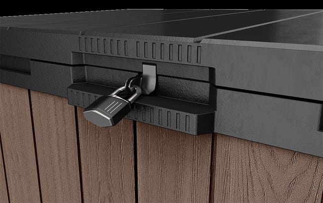 Cobertizo de exterior SIO Darwin - 141x82x120 cm y 1150L - Marrón